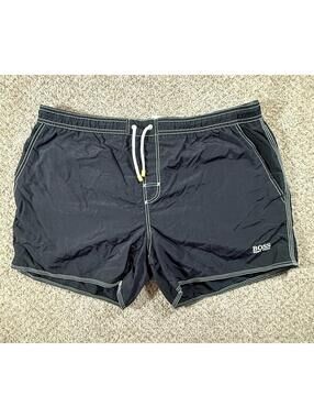 Hugo Boss Lobster Men's Swim Trunks Black Size Medium
